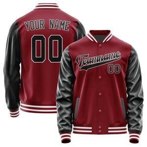 Custom Crimson Red Black Jacket JA1515171518B31817