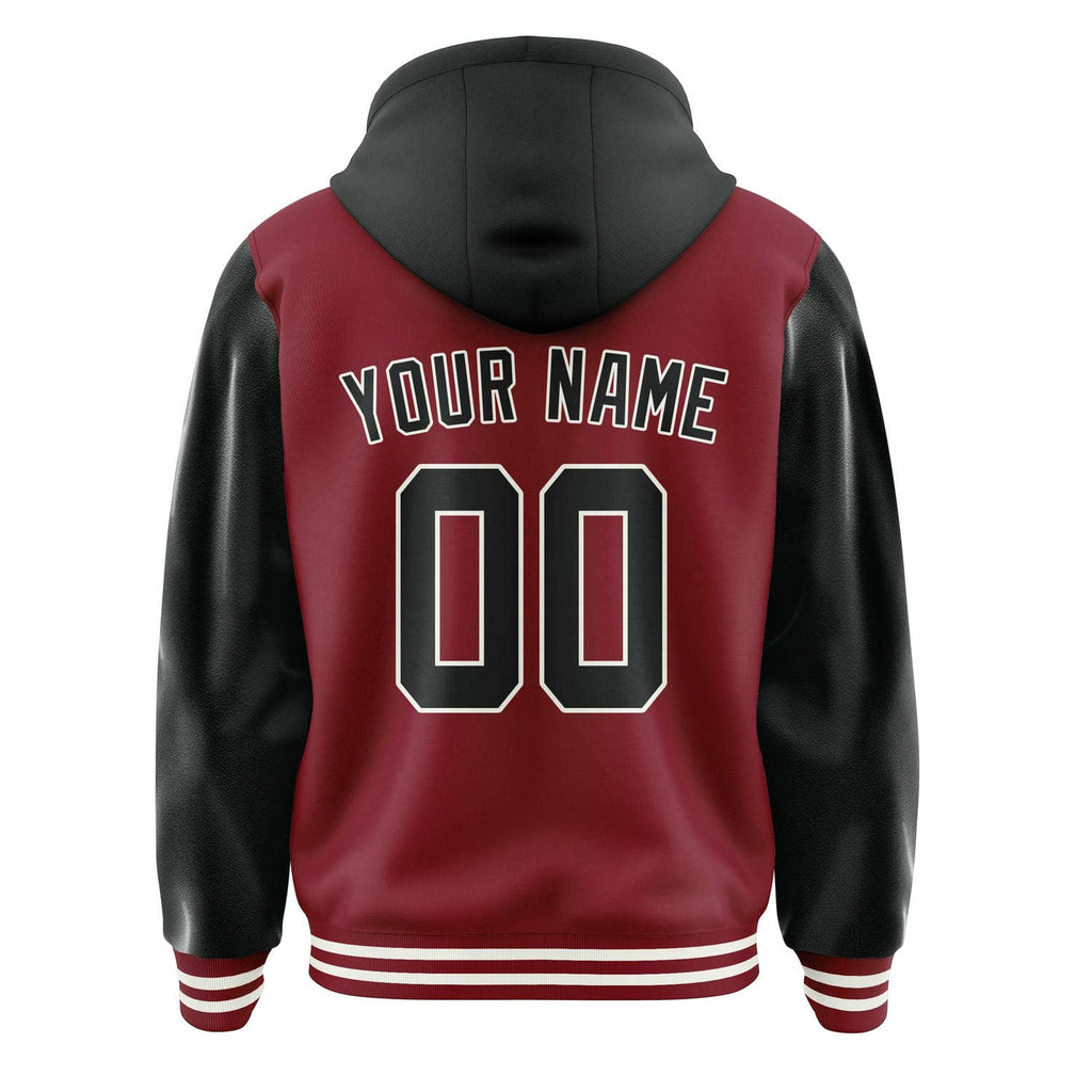 Custom Crimson Red Black Jacket