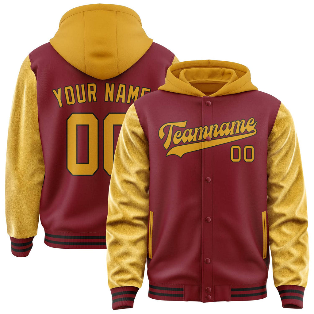 Custom Crimson Red Yellow Jacket
