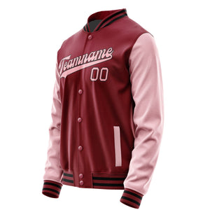 Custom Crimson Red Light Pink Jacket JA1515211517B31721