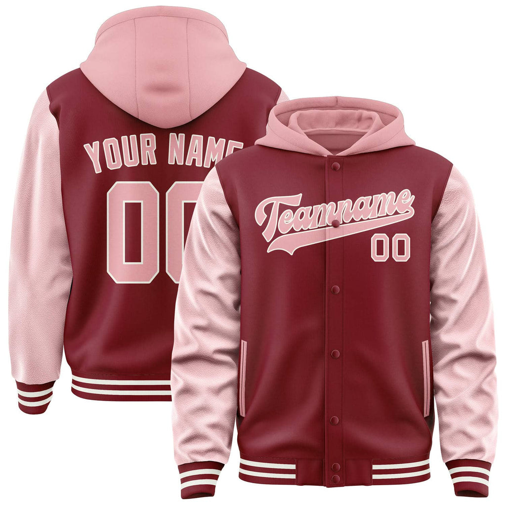 Custom Crimson Red Light Pink Jacket