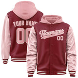 Custom Crimson Red Light Pink Jacket