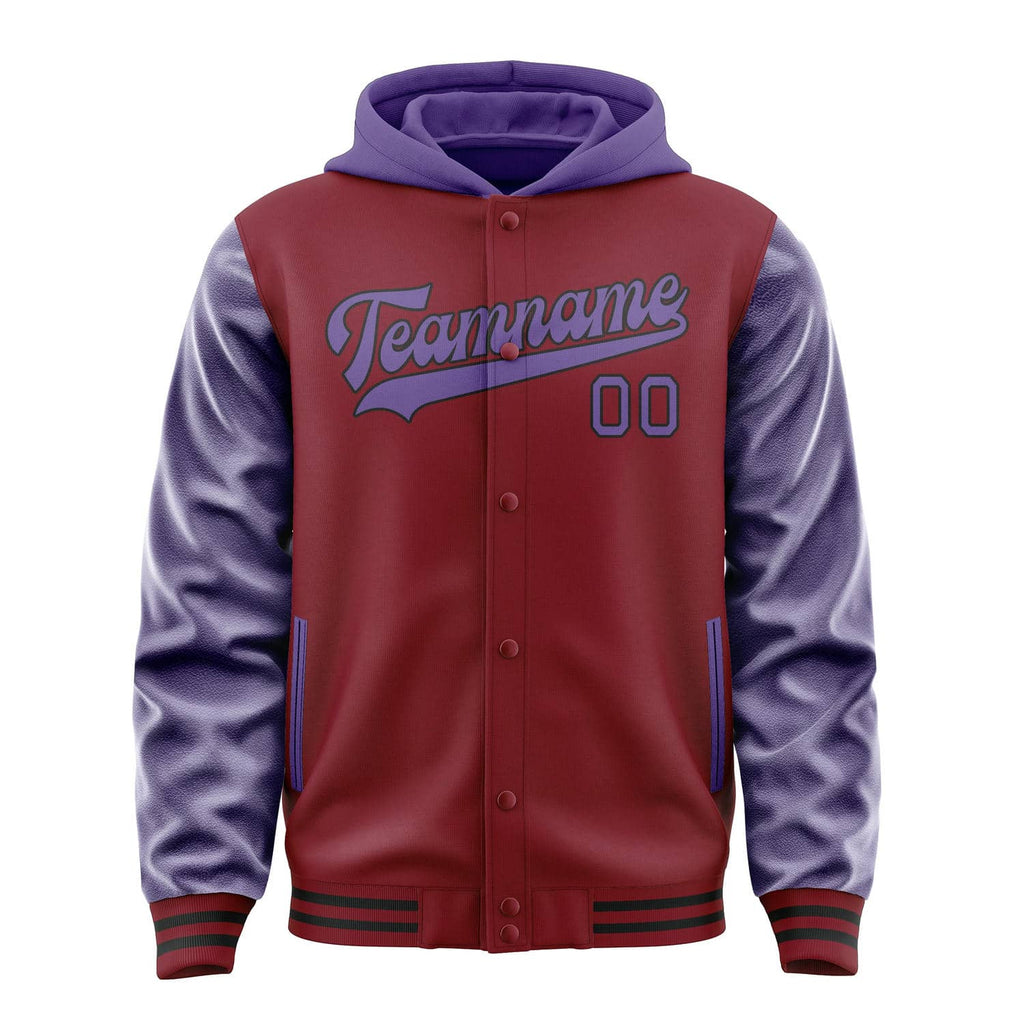 Custom Crimson Red Light Purple Jacket