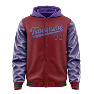 Custom Crimson Red Light Purple Jacket