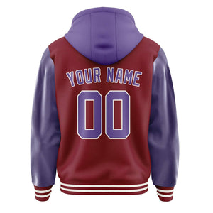 Custom Crimson Red Light Purple Jacket
