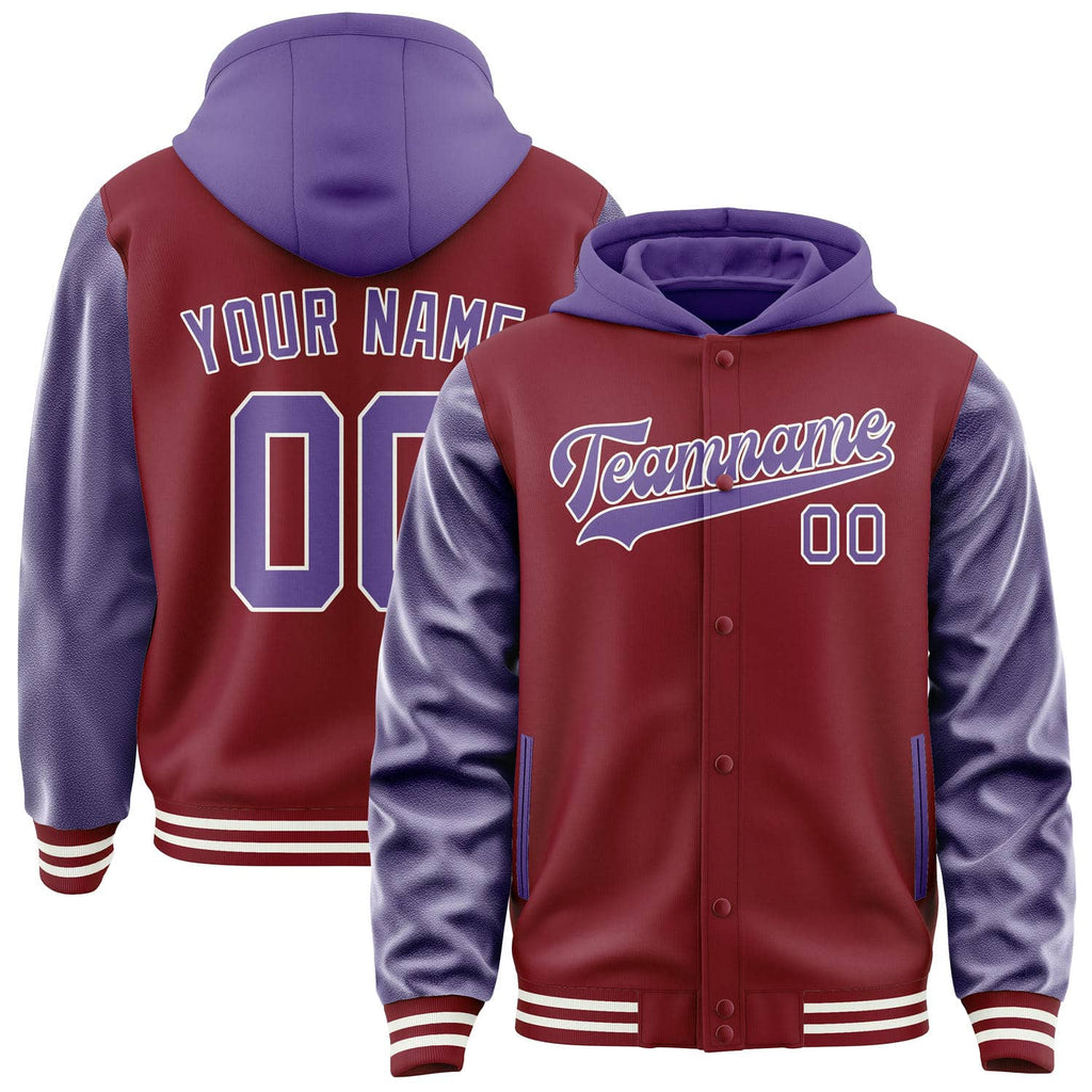 Custom Crimson Red Light Purple Jacket