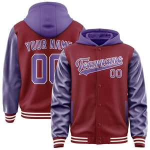 Custom Crimson Red Light Purple Jacket
