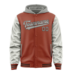 Custom Coral Red Gray Jacket