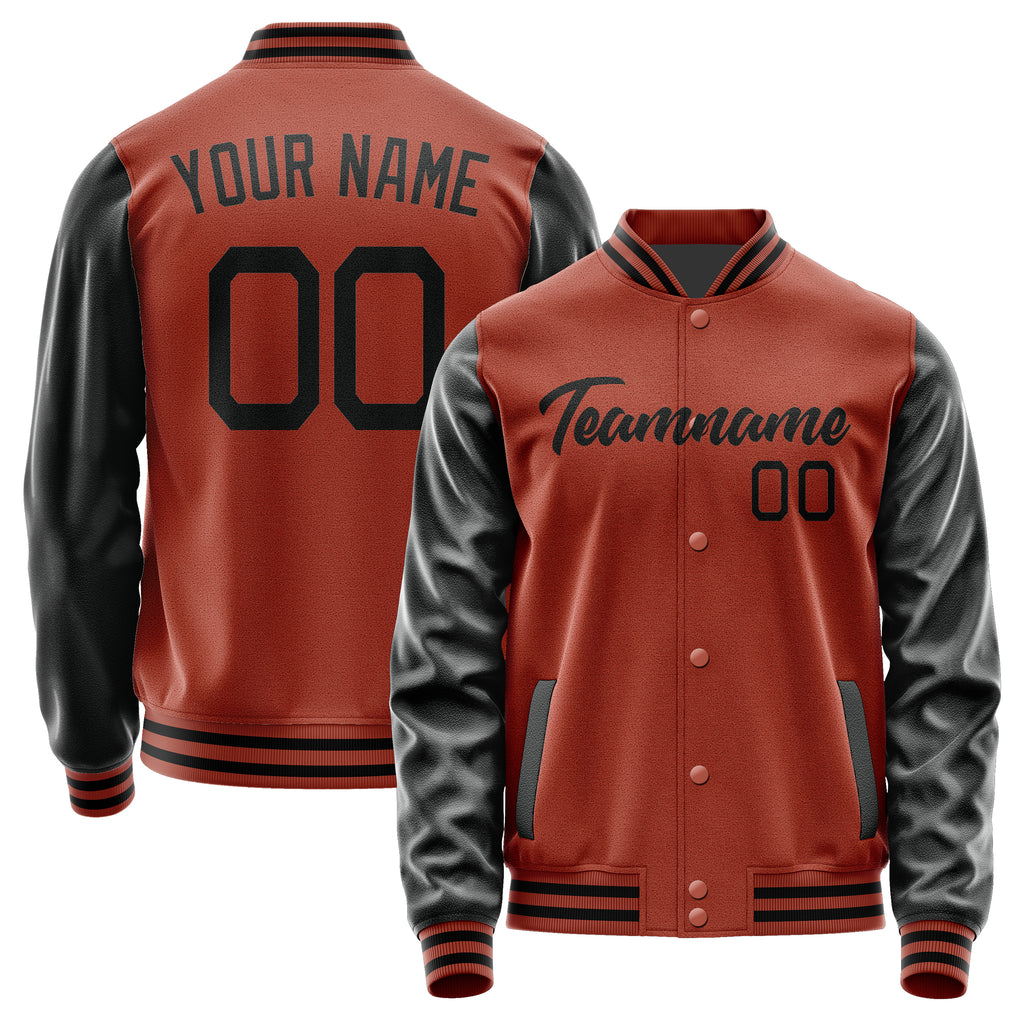 Custom Coral Red Black Jacket JA1616171617B21717
