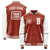 Custom Coral Red White Jacket JA161618161818181818