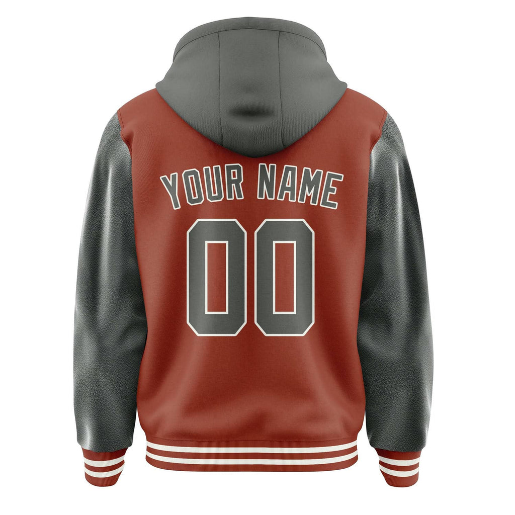Custom Coral Red Dark Grey Jacket
