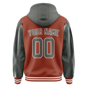 Custom Coral Red Dark Grey Jacket