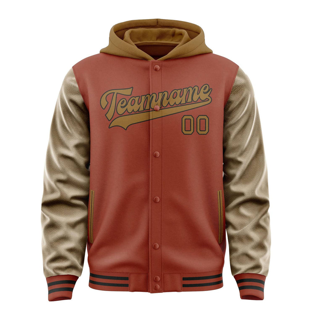 Custom Coral Red Khaki Jacket