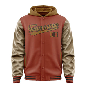 Custom Coral Red Khaki Jacket
