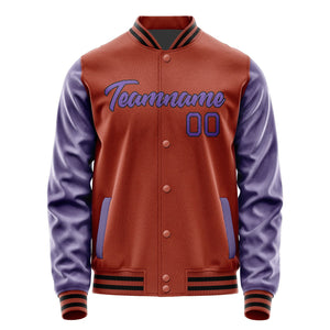 Custom Coral Red Light Purple Jacket JA1616231617B21723
