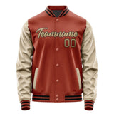 Custom Coral Red Light Khaki Jacket JA1616251617B21725