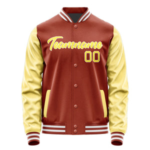 Custom Coral Red Light Yellow Jacket JA1616261618B21826