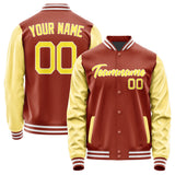 Custom Coral Red Light Yellow Jacket