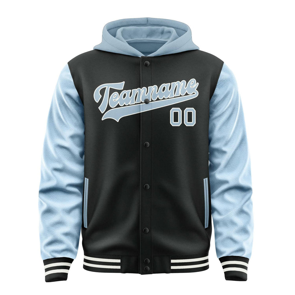Custom Black Light Blue Jacket