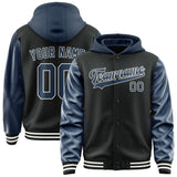 Custom Black Blue Jacket