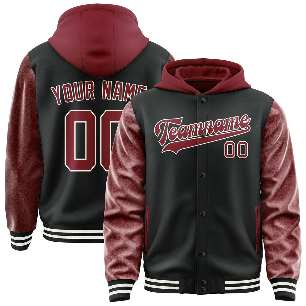 Custom Black Crimson Red Jacket