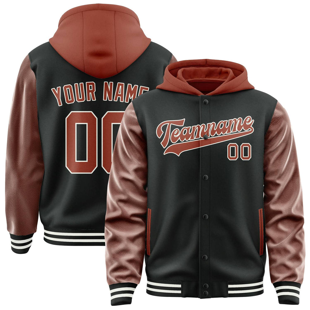 Custom Black Coral Red Jacket