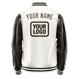 Custom White Brown Jacket JA181801181717010117
