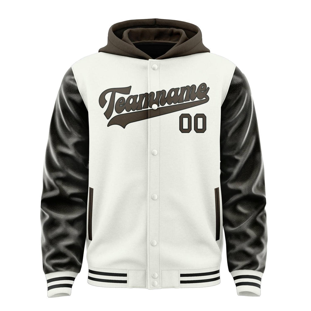 Custom White Brown Jacket