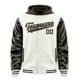Custom White Brown Jacket
