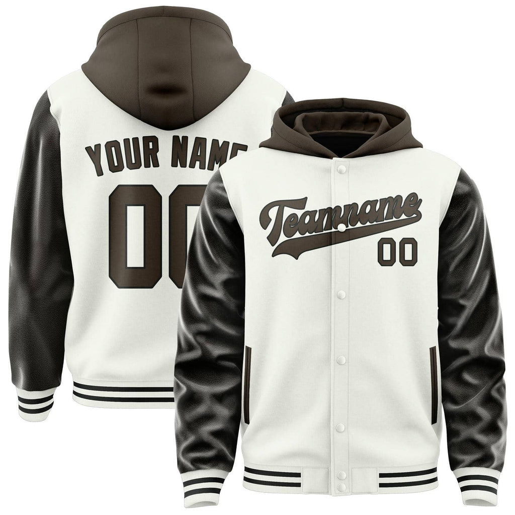 Custom White Brown Jacket