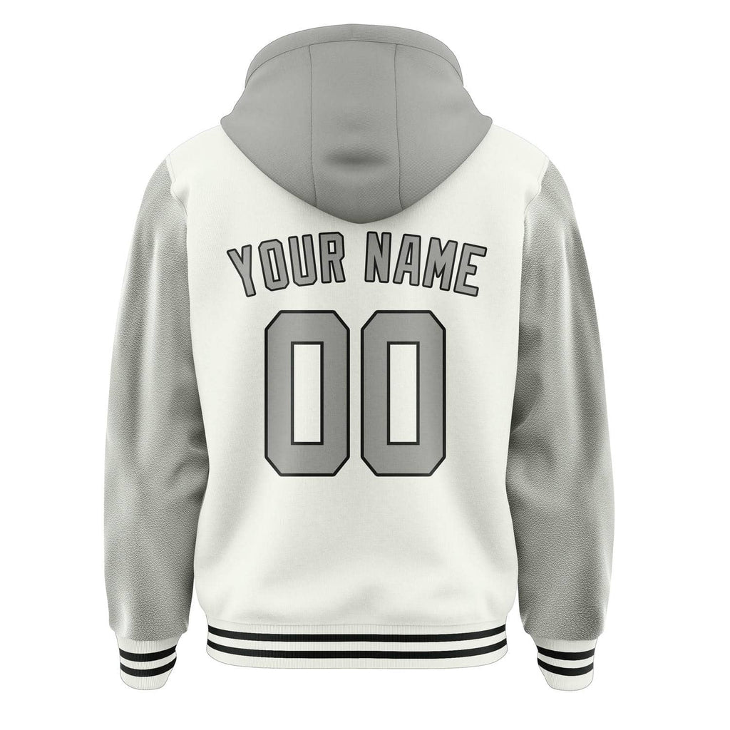 Custom White Gray Jacket