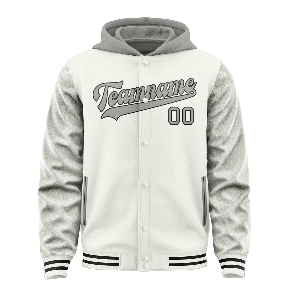 Custom White Gray Jacket