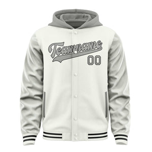 Custom White Gray Jacket