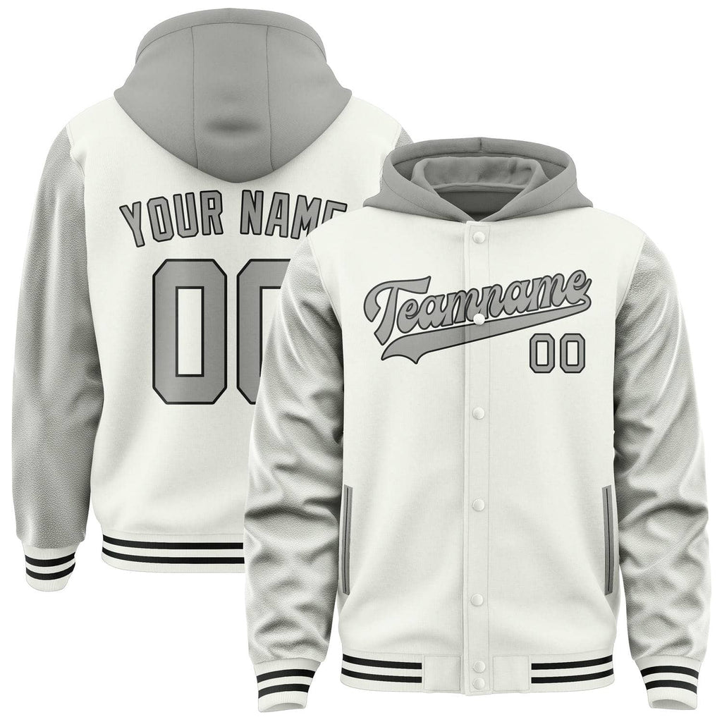 Custom White Gray Jacket