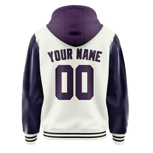 Custom White Purple Jacket