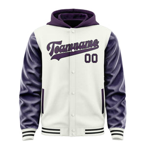Custom White Purple Jacket