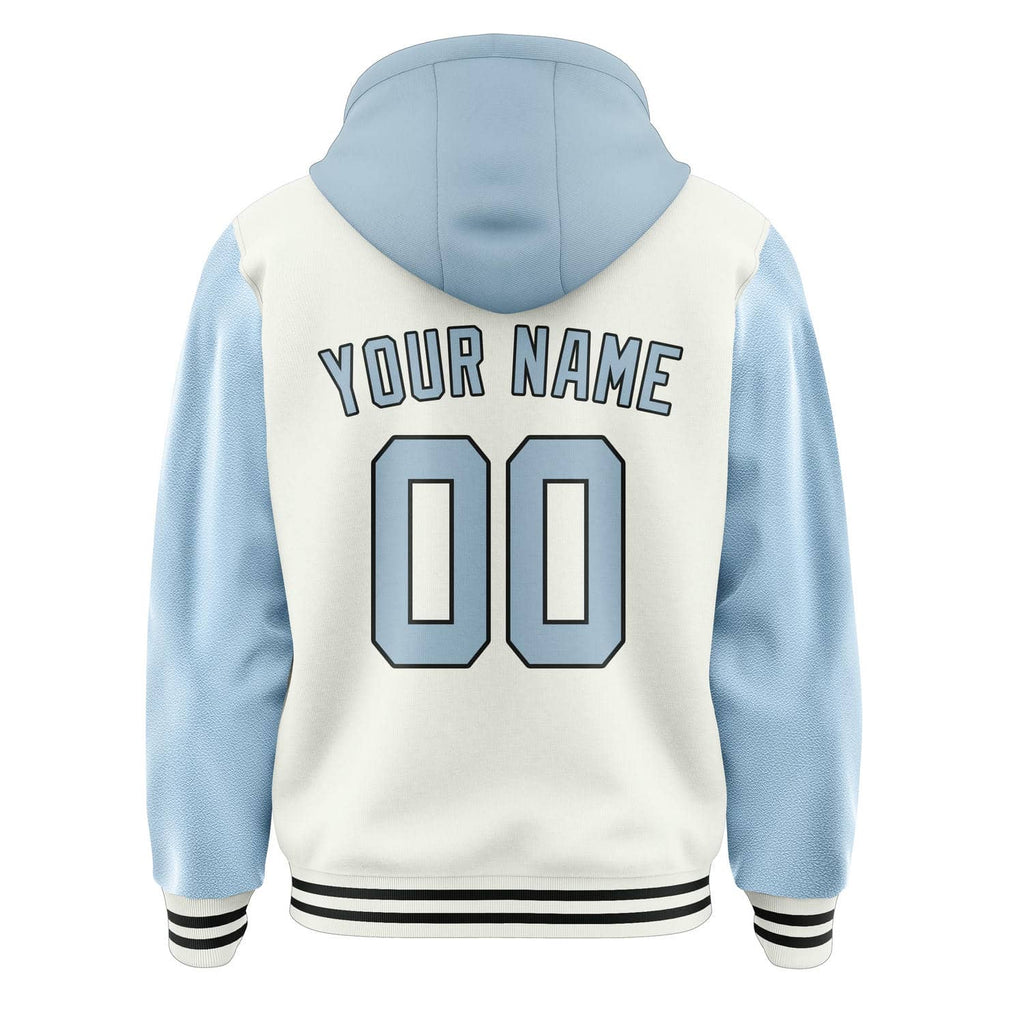 Custom White Light Blue Jacket