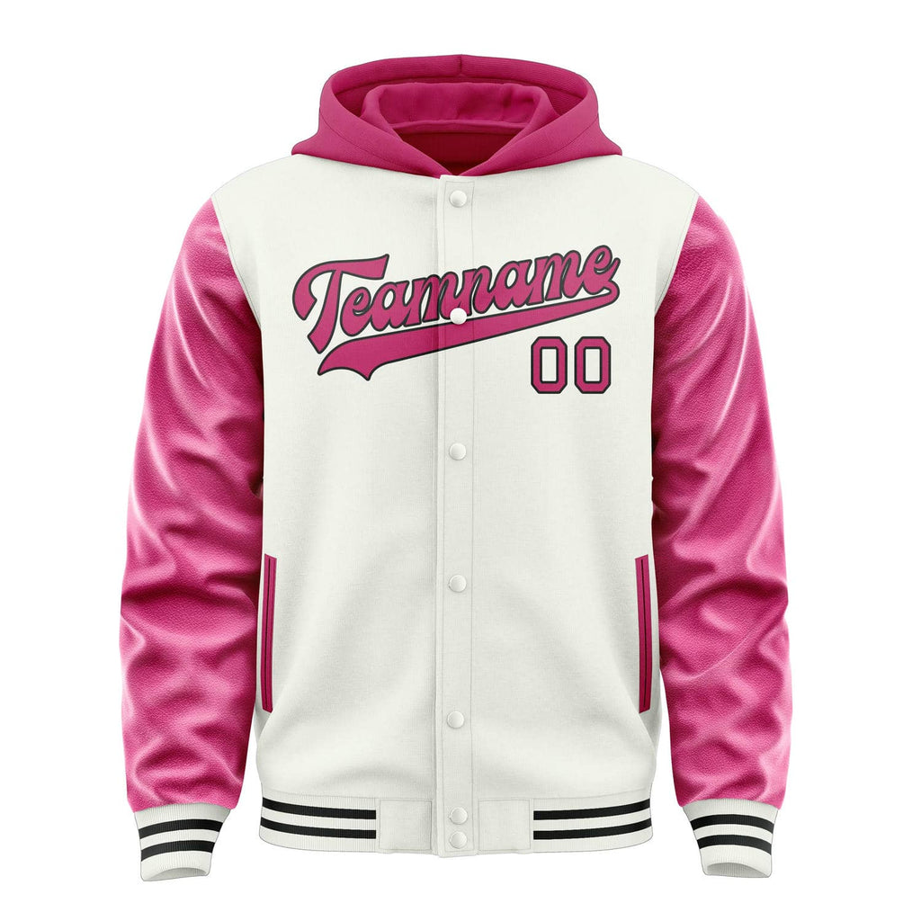 Custom White Pink Jacket