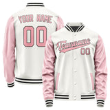 Custom White Light Pink Jacket