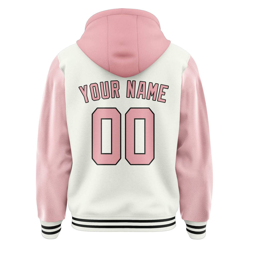 Custom White Light Pink Jacket