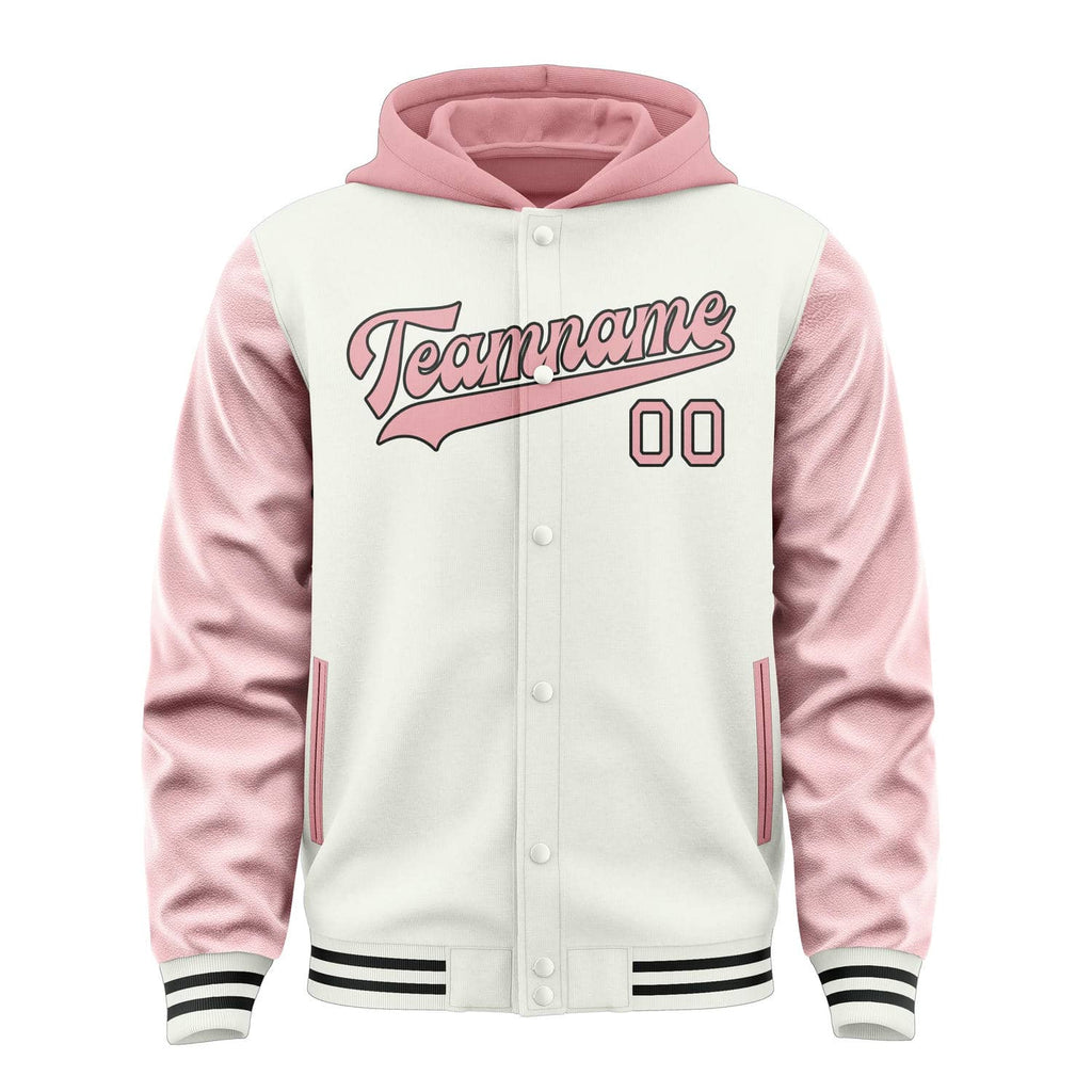 Custom White Light Pink Jacket