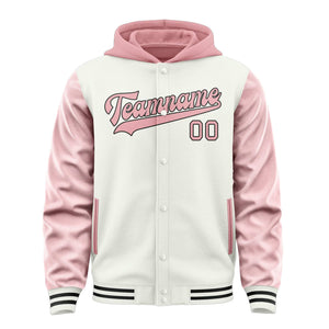 Custom White Light Pink Jacket