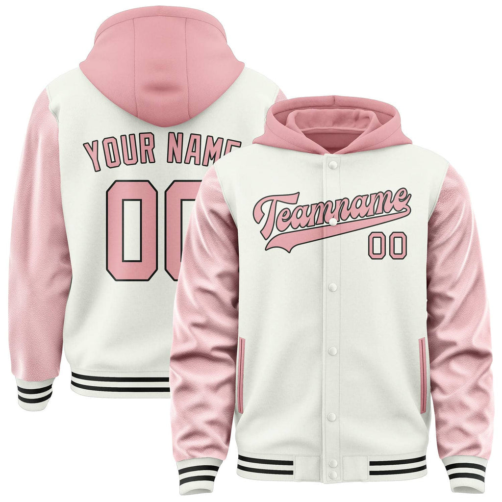 Custom White Light Pink Jacket