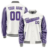 Custom White Light Purple Jacket