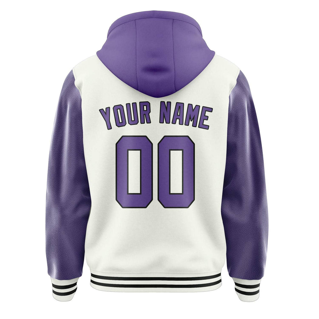 Custom White Light Purple Jacket