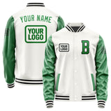 Custom White Emerald Green Jacket