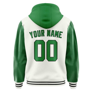Custom White Emerald Green Jacket
