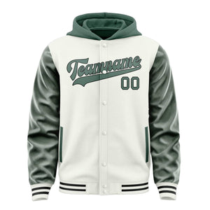 Custom White Blue Green Jacket