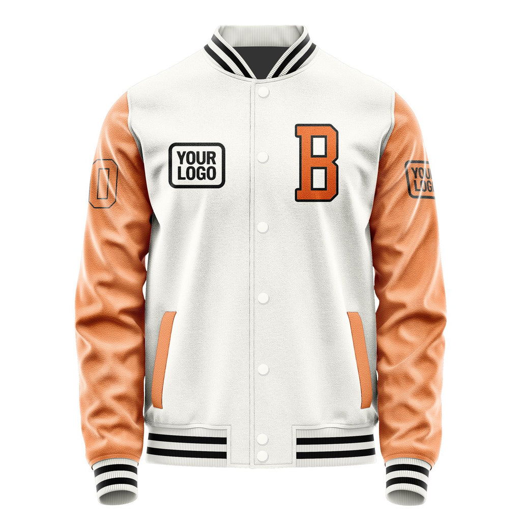Custom White Orange Jacket JA181828181717282817