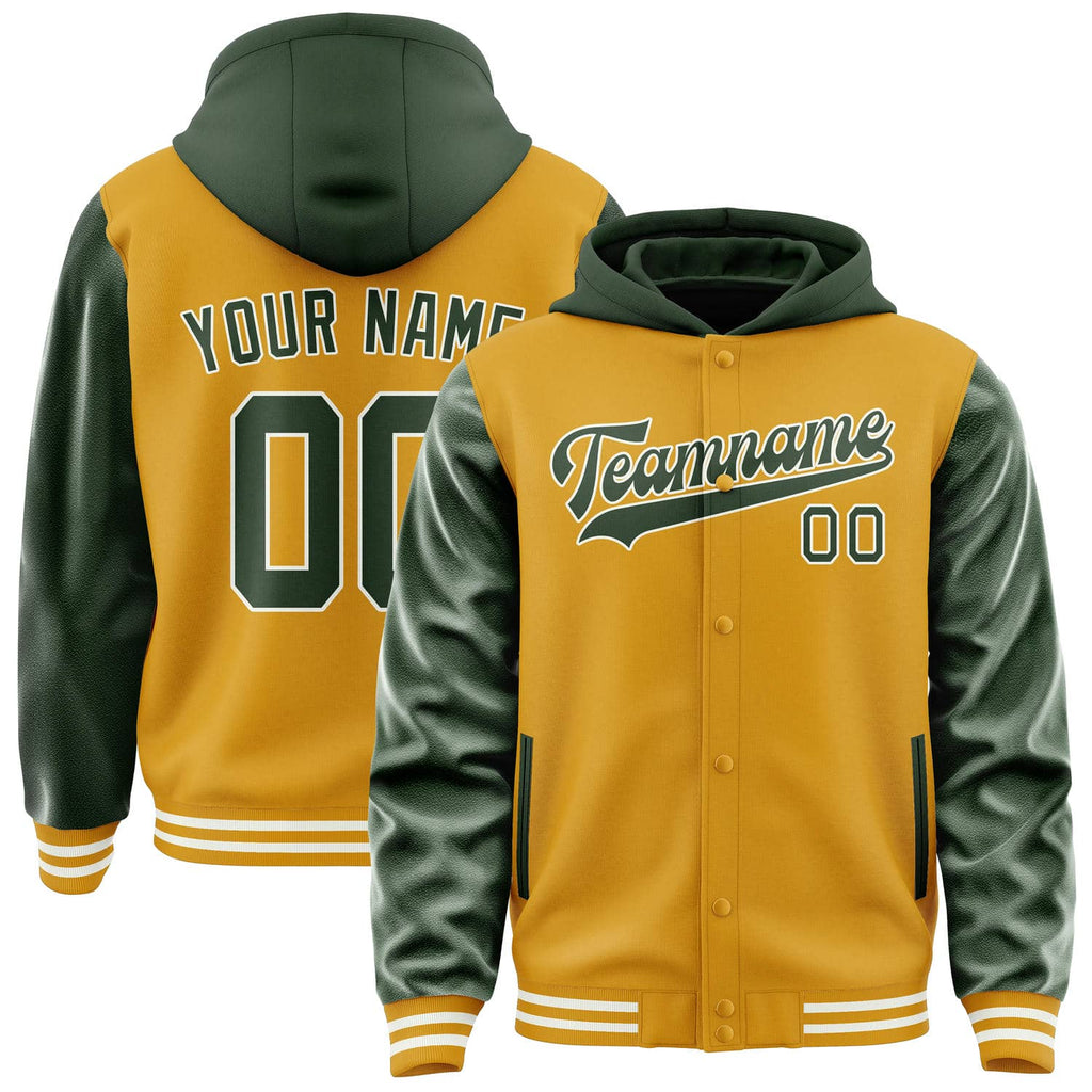 Custom Yellow Dark Green Jacket